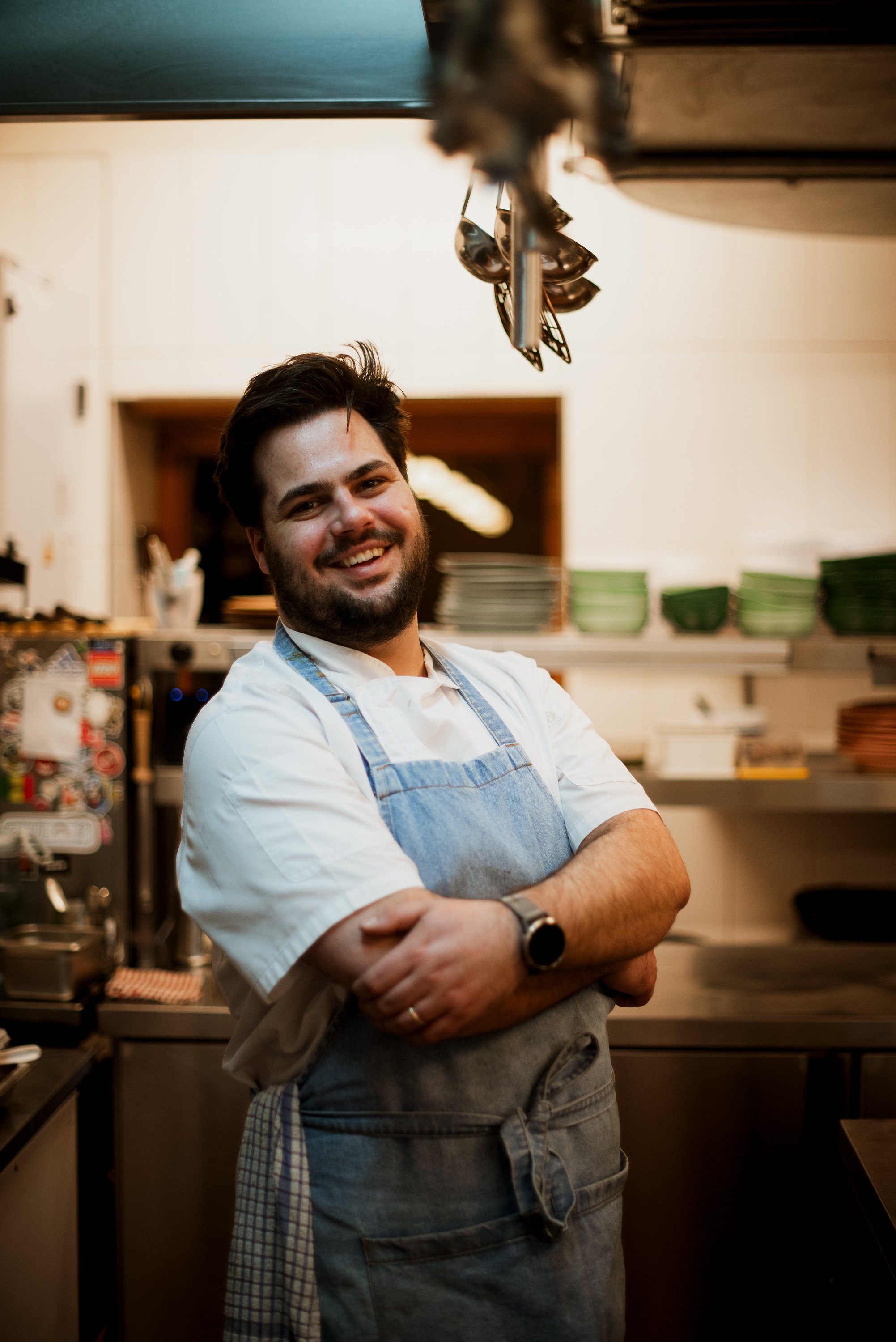 Marco Cardoso, executive chef, in the Saskia's kitchen
